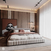 Trueliving  romantic Light masterbed Laminated Finish & PU Finish 6Ft *6Ft *1Ft.